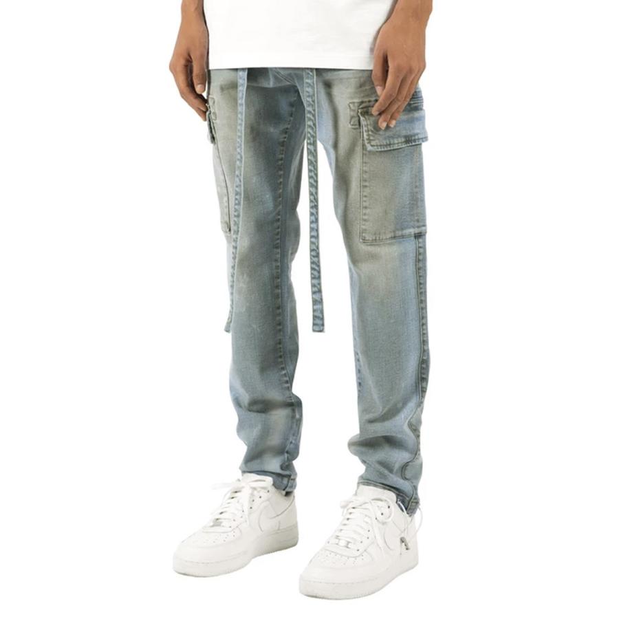 Mnml デニム ミニマル カーゴ パンツ メンズ ダメージ ジーンズ スキニー ストレッチ Denim Cargo Pants ブルー サイズ感 送料無料 Mnm910ptdenimbl メンズファッション Stylise 通販 Yahoo ショッピング