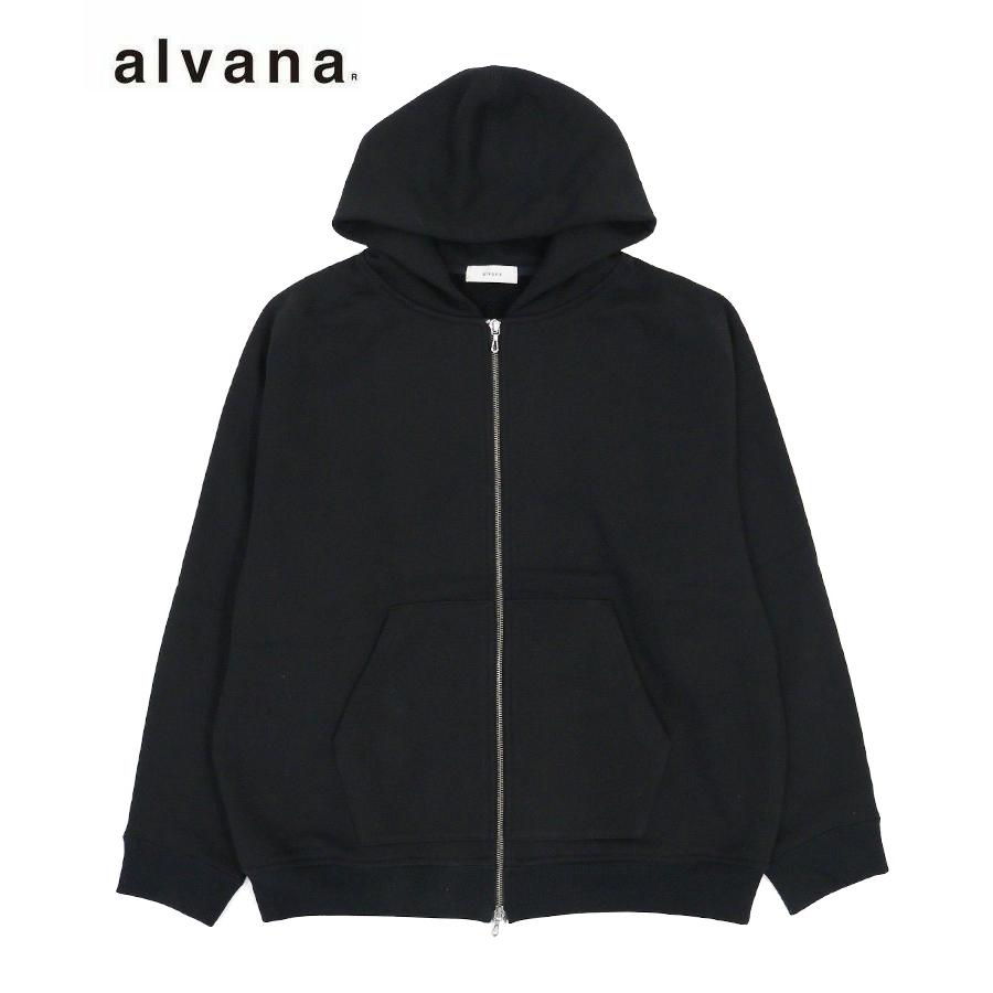 alvana アルヴァナ メンズ パーカー MASSIVE ZIP UP PARKA インク  