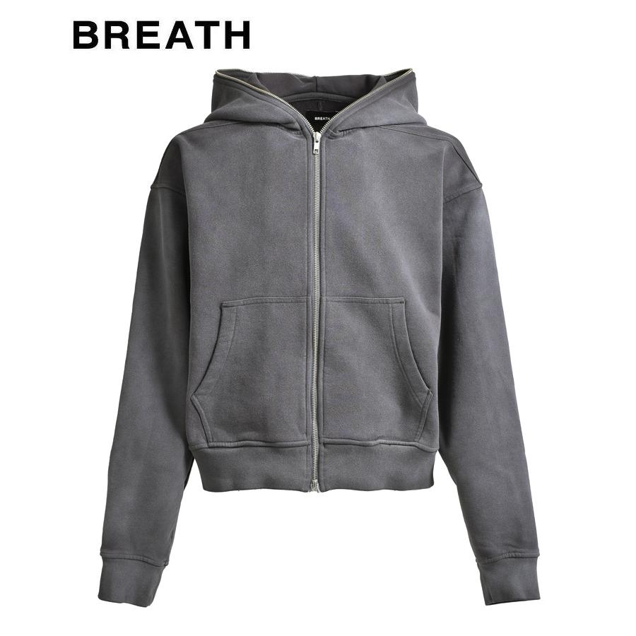 BREATH ブレス メンズ パーカー NEWRICH SHORT FULL ZIP HOODIE BREATH ブレス メンズ パーカー NEWRICH SHORT FULL ZIP HOODIE