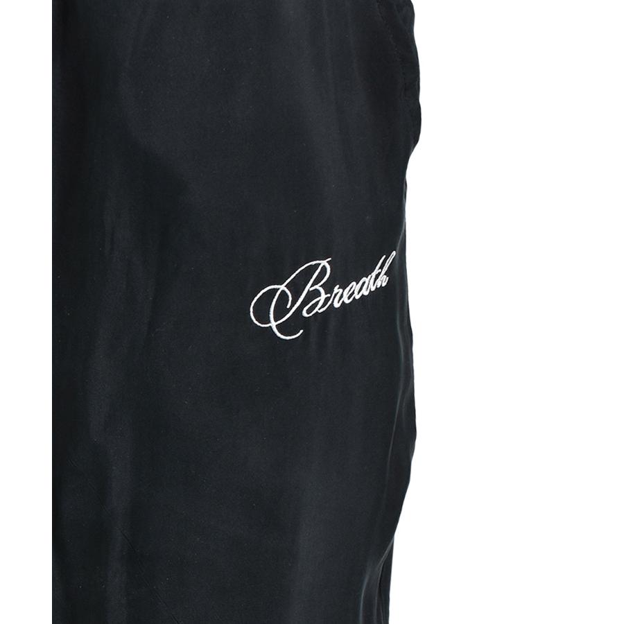 BREATH ブレス メンズ パンツ SCRIPT LOGO SATIN PANTS ブラック 
