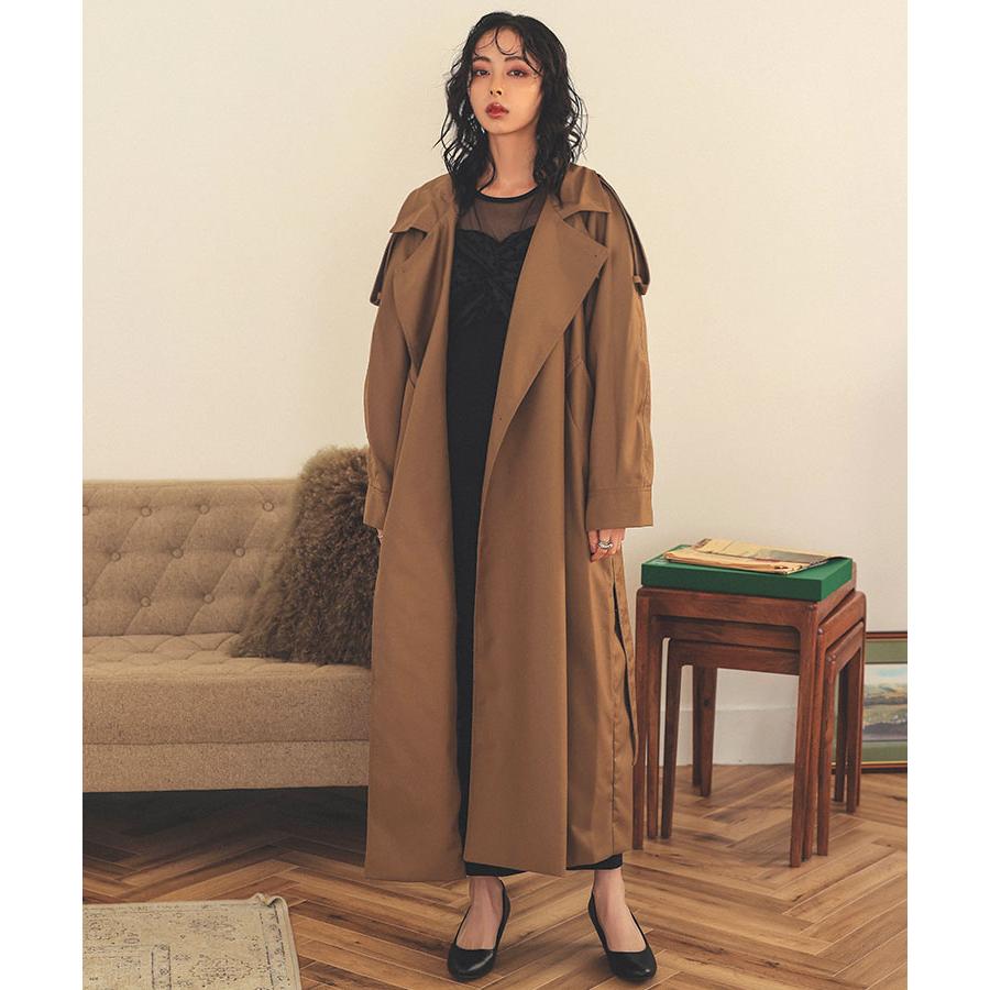 DONOBAN レディース アウター コート ドレス over long trench coat  