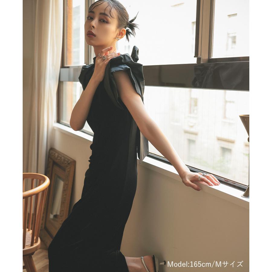DONOBAN レディース ワンピース ドレス drape velour dress DONOBAN レディース ワンピース ドレス drape velour dress