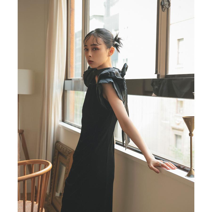 DONOBAN レディース ワンピース ドレス drape velour dress DONOBAN レディース ワンピース ドレス drape velour dress