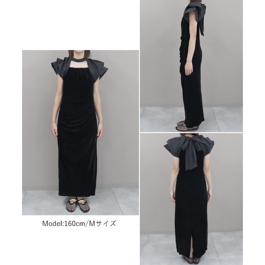 DONOBAN レディース ワンピース ドレス drape velour dress DONOBAN レディース ワンピース ドレス drape velour dress