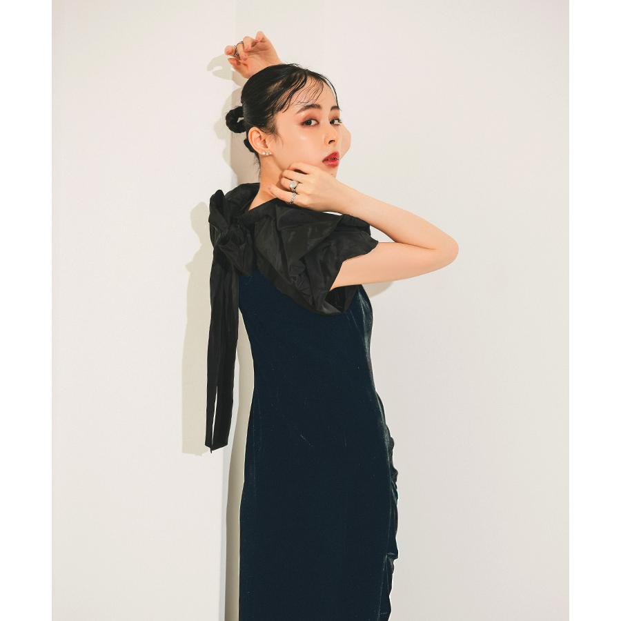 DONOBAN レディース ワンピース ドレス drape velour dress DONOBAN レディース ワンピース ドレス drape velour dress