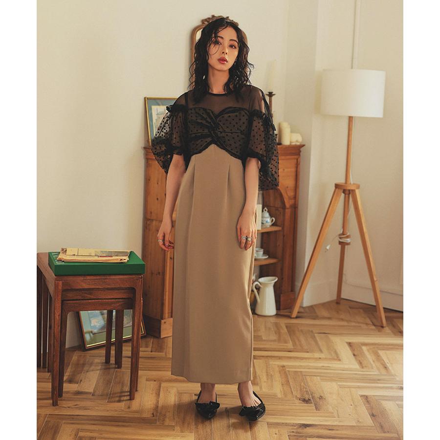 DONOBAN レディース ワンピース ドレス flocky dot one piece DONOBAN レディース ワンピース ドレス flocky dot one piece