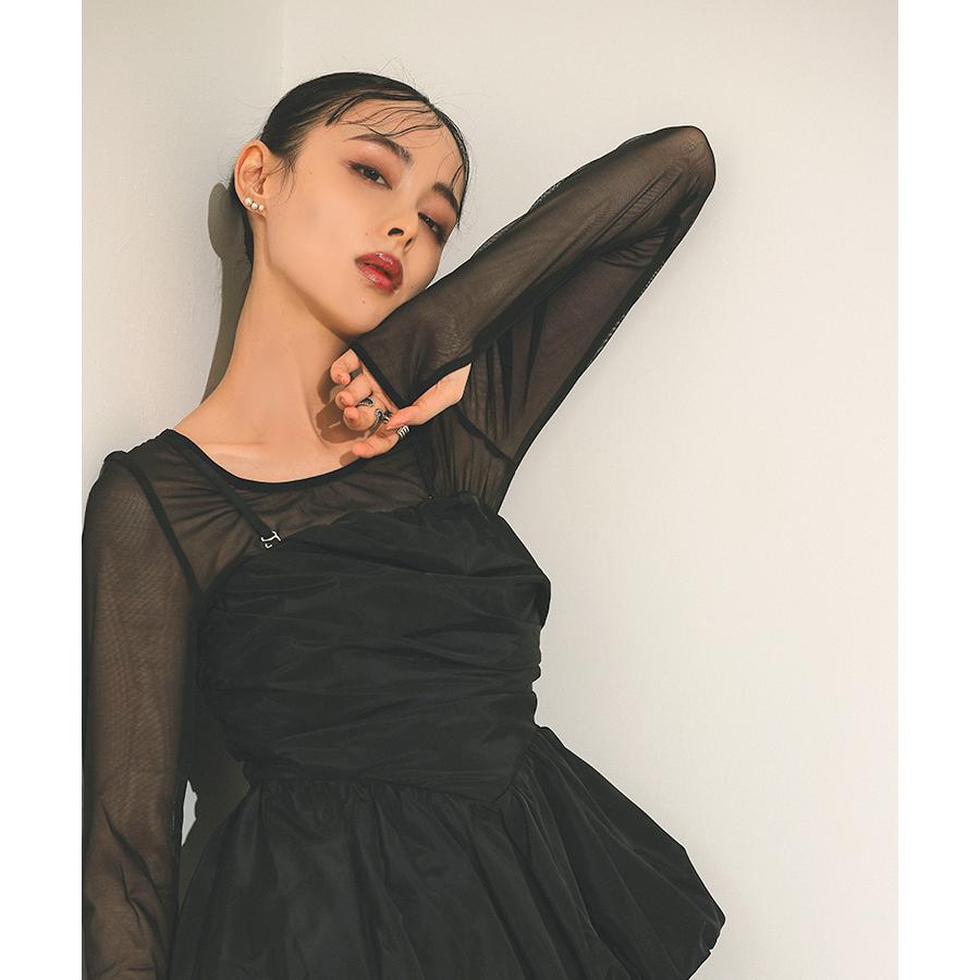 DONOBAN レディース ワンピース ドレス shirring gather setup dress  