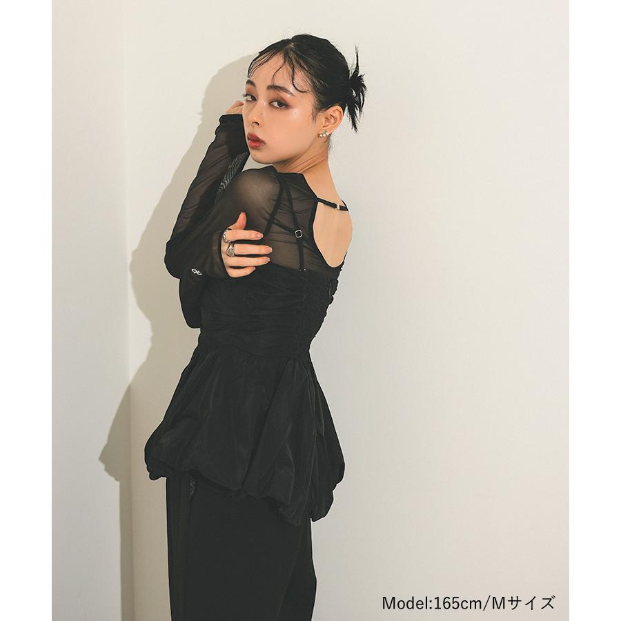 DONOBAN レディース ワンピース ドレス shirring gather setup dress 