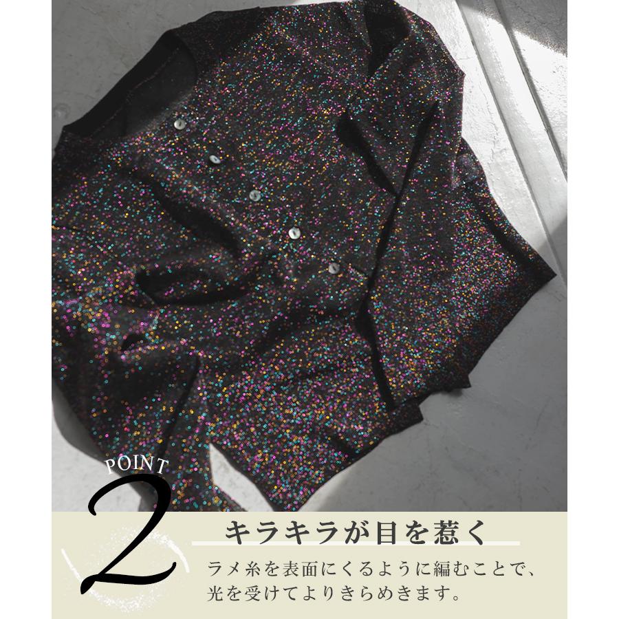 DONOBAN レディース ドレス カーディガン glitter crew neck DONOBAN レディース ドレス カーディガン glitter crew neck