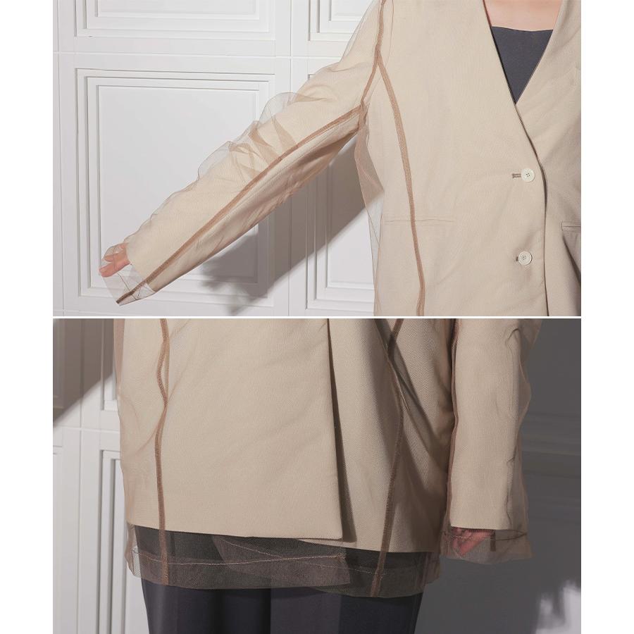 レディース ジャケット トップス ドレス boxy layered tulle レディース ジャケット トップス ドレス boxy layered tulle