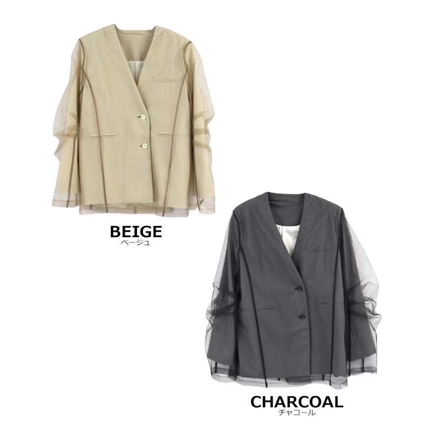 レディース ジャケット トップス ドレス boxy layered tulle レディース ジャケット トップス ドレス boxy layered tulle