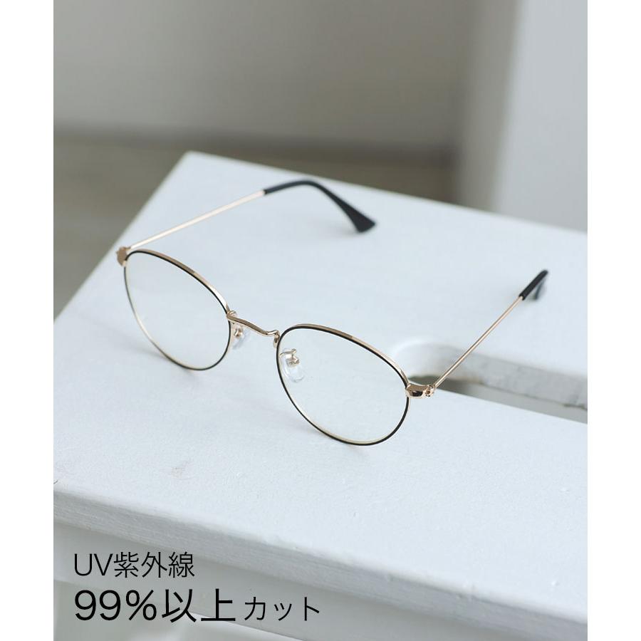 DONOBAN メガネ UVカットクラシックフレームメガネ レディース 