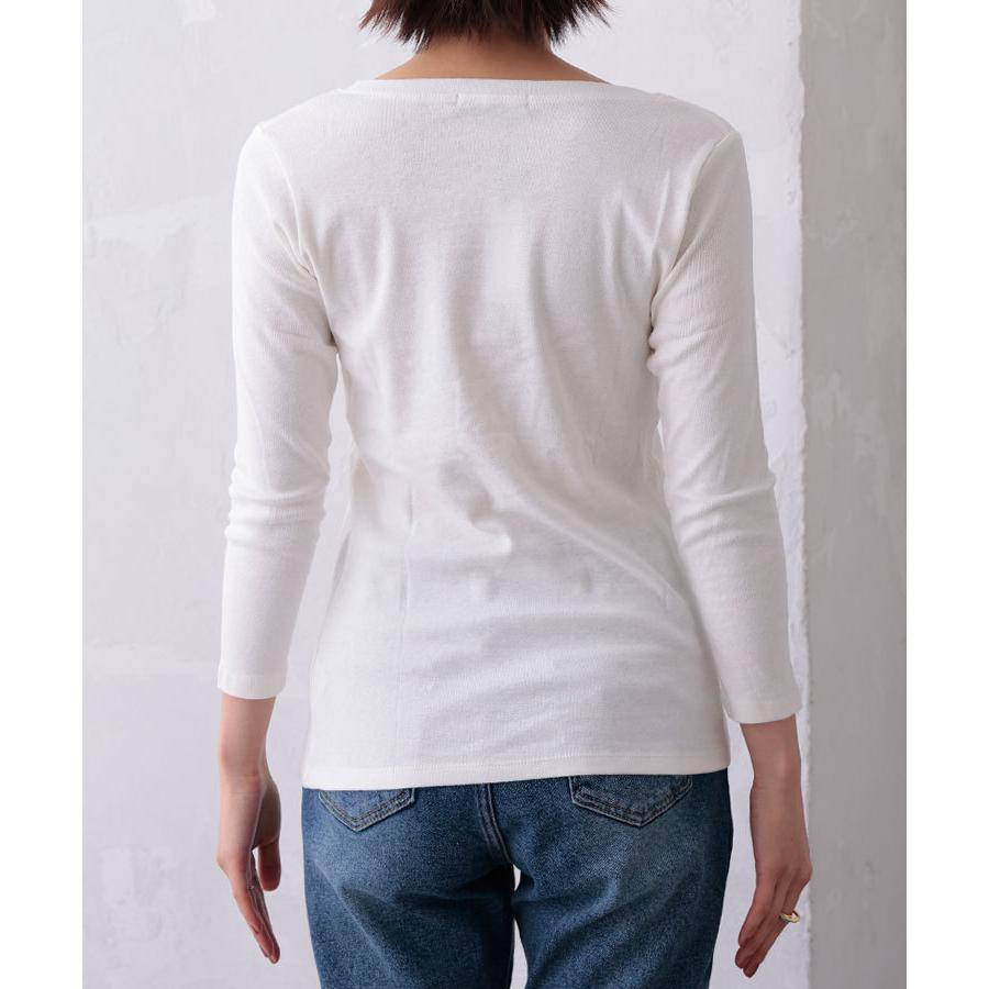 トップス レディース カットソー 七分袖 ラウンドネック Uネック 重ね着 8分丈 綿100 インナー コットン Uネック8分丈コットンフライスtシャツ Donoban Dso012wk0087te Donoban 通販 Yahoo ショッピング