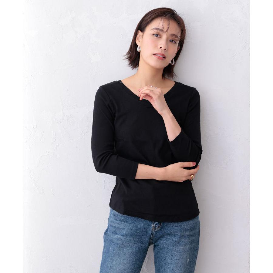トップス レディース カットソー 七分袖 Vネック Tシャツ 重ね着 8分丈 綿100 インナー 肌着 コットン 無地 Vネック8分丈コットンフライス Tシャツ Donoban Dso012wk0091te Donoban ドノバン 通販 Yahoo ショッピング