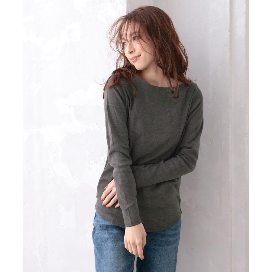 トップス レディース ボートネック レイヤード 重ね着 インナー 長袖 伸縮性 綿 コットン レーヨン 無地 フライスボートネックロングスリーブシャツ Donoban Dso012wk0152te Donoban ドノバン 通販 Yahoo ショッピング