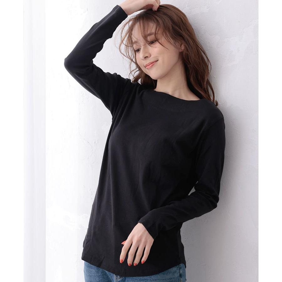 トップス レディース ボートネック レイヤード 重ね着 インナー 長袖 伸縮性 綿 コットン レーヨン 無地 フライスボートネックロングスリーブシャツ Donoban Dso012wk0152te Donoban ドノバン 通販 Yahoo ショッピング