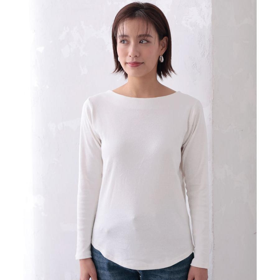トップス レディース ボートネック レイヤード 重ね着 インナー 長袖 伸縮性 綿 コットン レーヨン 無地 フライスボートネックロングスリーブシャツ Donoban Dso012wk0152te Donoban ドノバン 通販 Yahoo ショッピング