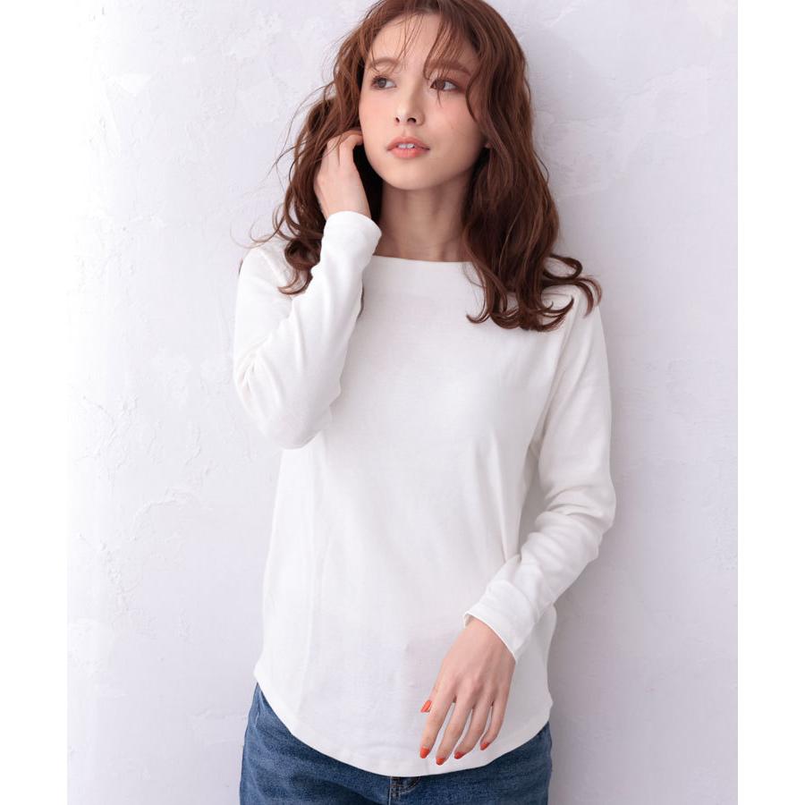 トップス レディース ボートネック レイヤード 重ね着 インナー 長袖 伸縮性 綿 コットン レーヨン 無地 フライスボートネックロングスリーブシャツ Donoban Dso012wk0152te Donoban ドノバン 通販 Yahoo ショッピング