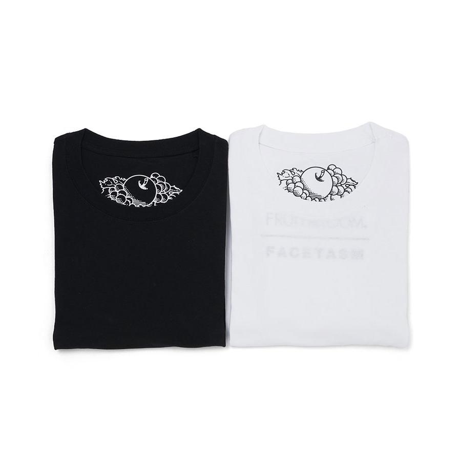 FACETASM ファセッタズム Tシャツ メンズ FACETASM×FRUIT OF THE LOOM PACK BIG TEE (2ペア1セット) ブラック ホワイト SRO-TEE-U12 トップス 半袖｜donoban｜04