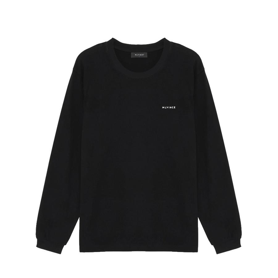 MLVINCE メルヴィンス Tシャツ CLASSIC LOGO L/S TEE ブラック CLT04BK 