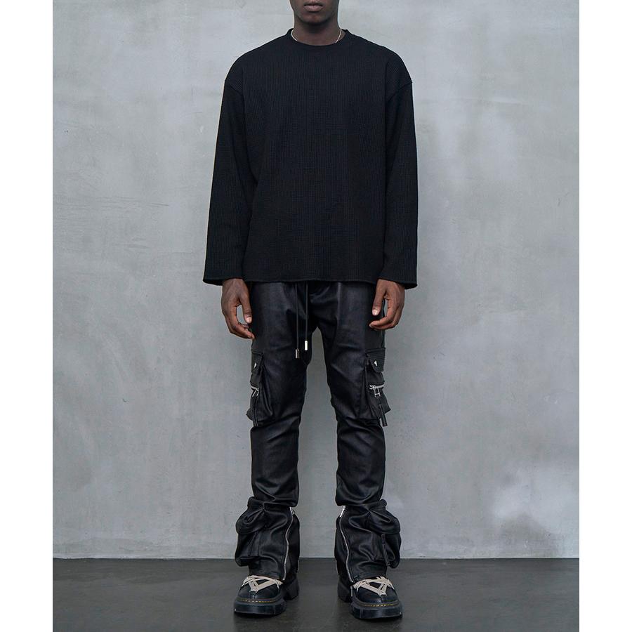 MLVINCE メルヴィンス Tシャツ PLAIN THERMAL L/S ブラック PT01BK 