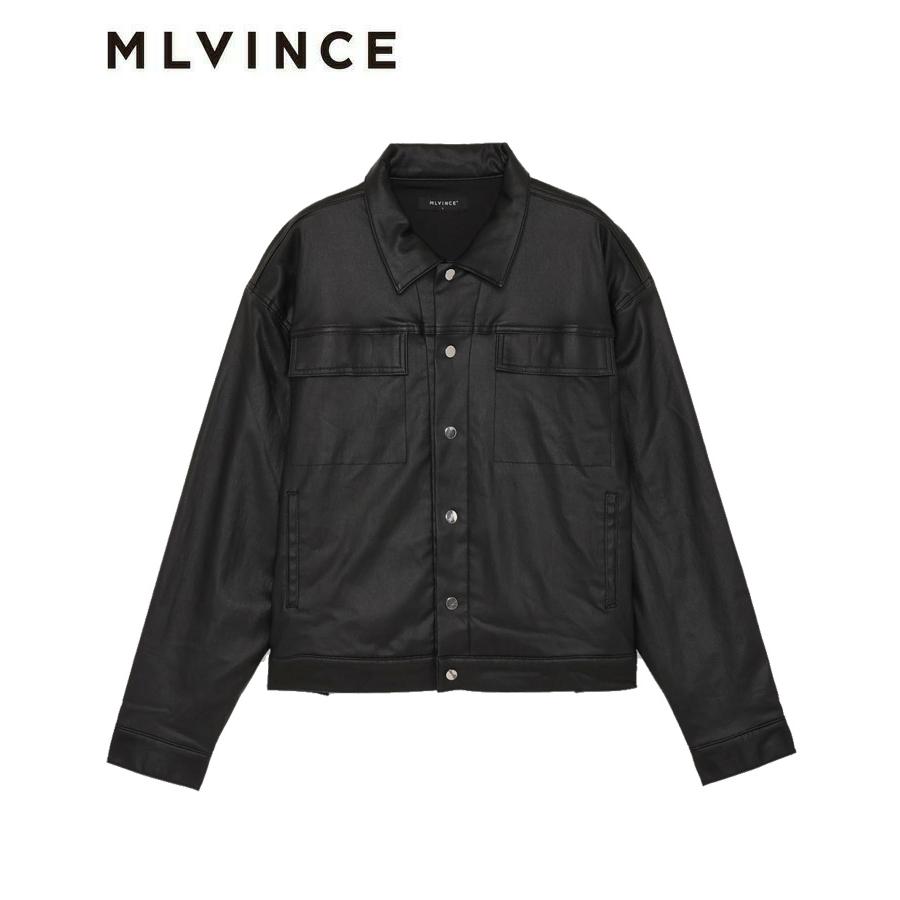 MLVINCE メルヴィンス ジャケット メンズ WAX TRUCKER JACKET ブラック 
