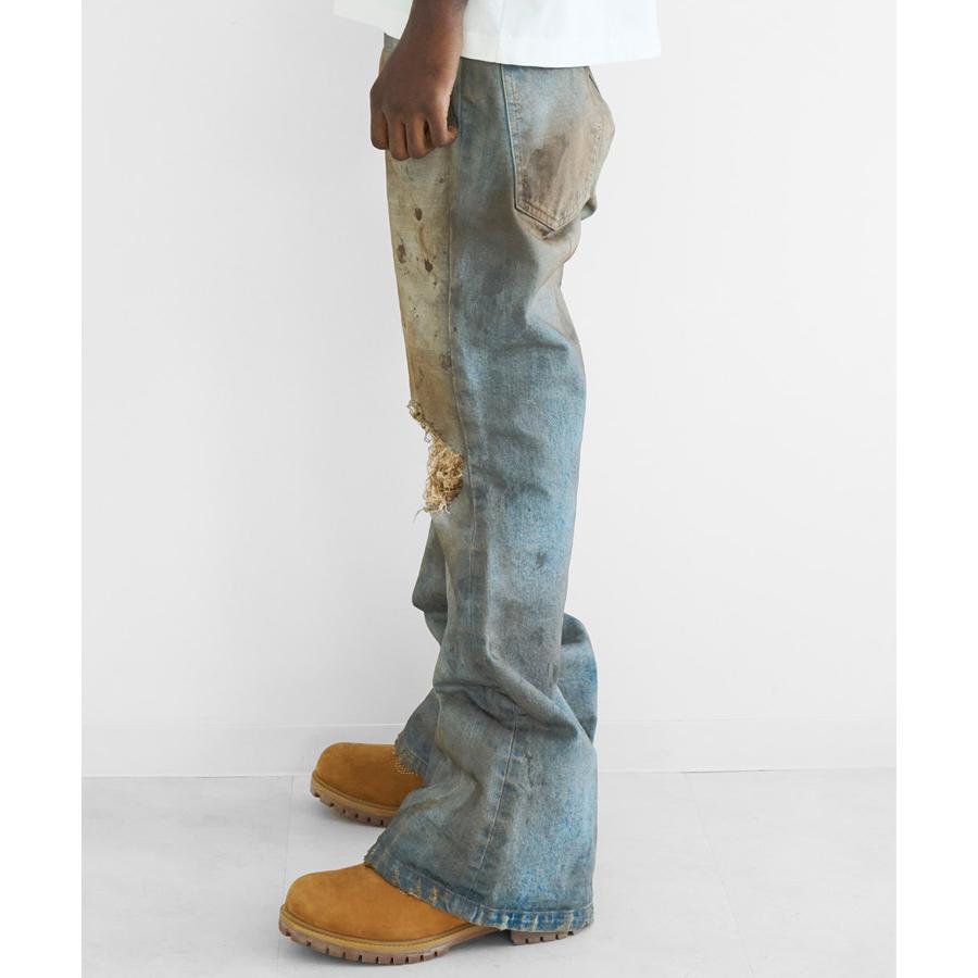 MLVINCE メルヴィンス メンズ パンツ DISTRESSED FLARE JEANS フェード  