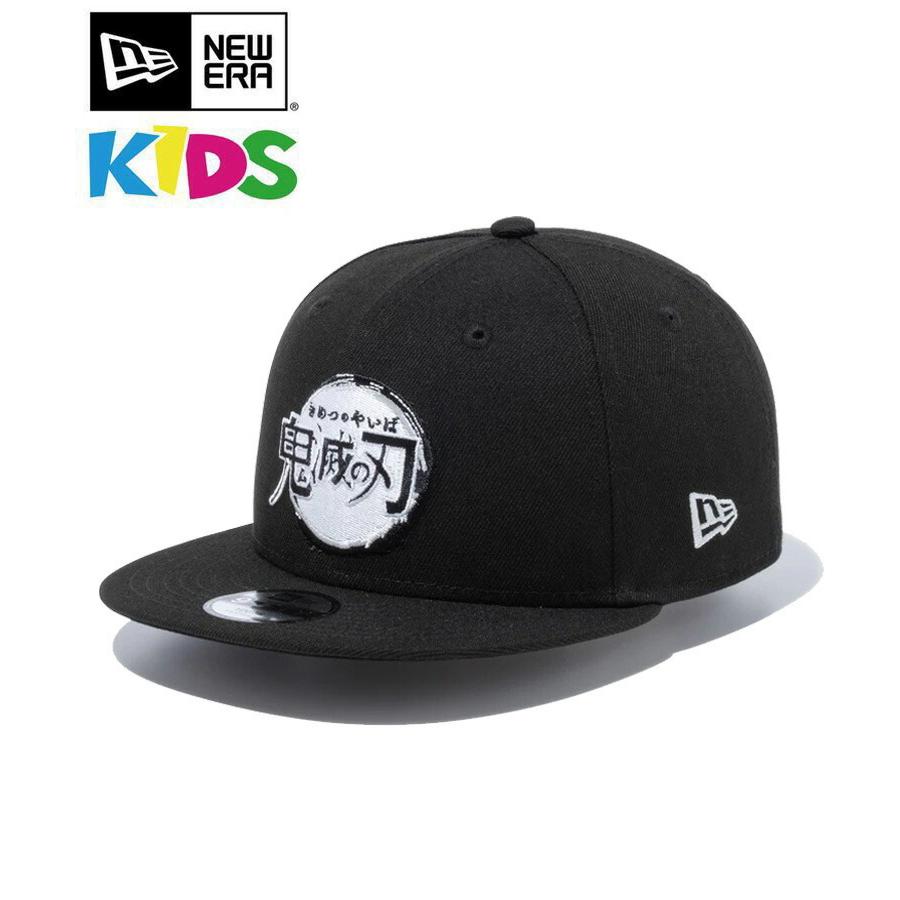 NEW ERA ニューエラ キッズ キャップ Kid's Youth 9FIFTY 鬼滅の刃 タイトルロゴ ブラック 12864396 帽子 刺繍 コラボ サイズ調整 NEWERA｜donoban