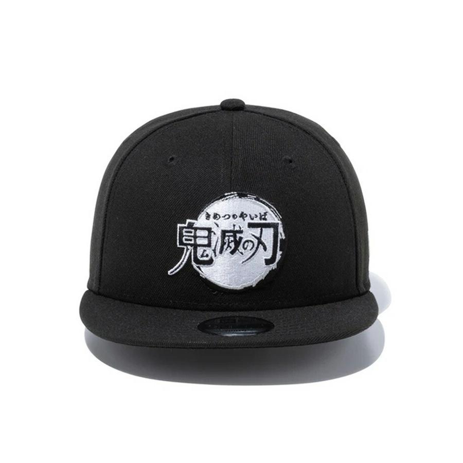 NEW ERA ニューエラ キッズ キャップ Kid's Youth 9FIFTY 鬼滅の刃 タイトルロゴ ブラック 12864396 帽子 刺繍 コラボ サイズ調整 NEWERA｜donoban｜02