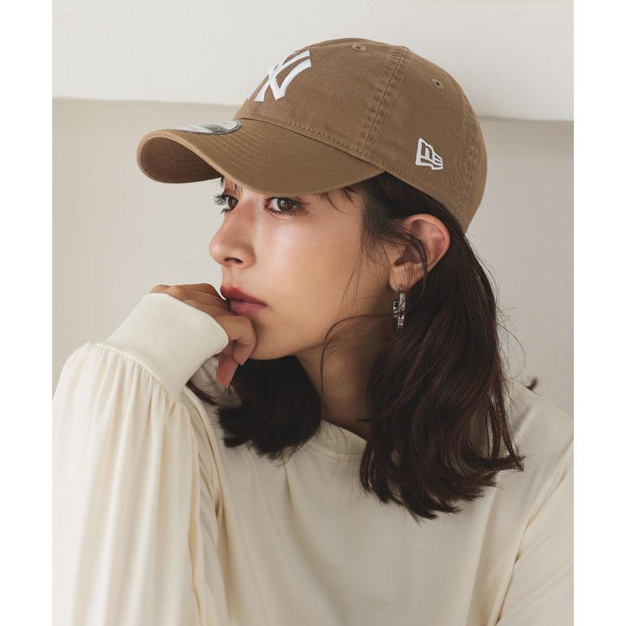 NEW ERA ニューエラ キャップ ベージュ レディース 9TWENTY クロスストラップ ウォッシュドコットン ニューヨーク・ヤンキース カーキ MLB メンズ レディース｜donoban｜09