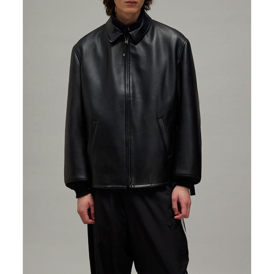 Y-3 ワイスリー メンズ ジャケット PLEATHER JKT ブラック Y-3 ワイスリー メンズ ジャケット PLEATHER JKT ブラック