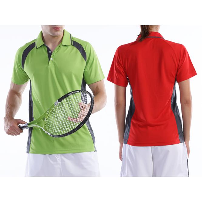 ベーシックテニスシャツ1710、カラー、レッド、送料無料｜donsports｜04