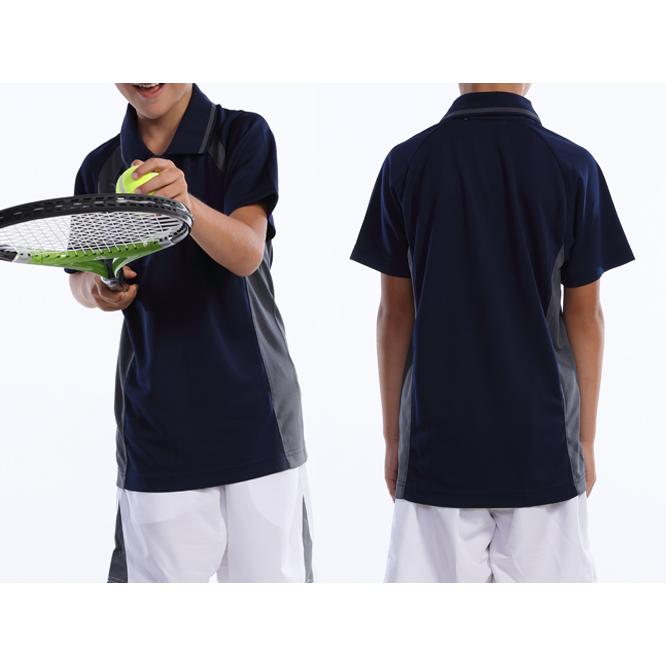 ベーシックテニスシャツ1710、カラー、レッド、送料無料｜donsports｜05