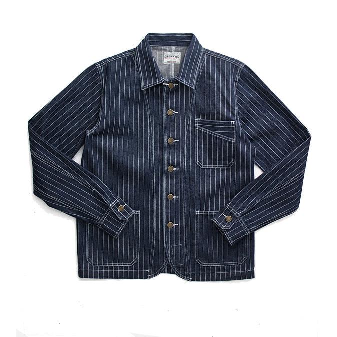 レトロ アメカジ ストライプ デニムジャケット ライダースジャケット ジャンパー アトリエコート メンズ用 S Xxl 売り切れ必至