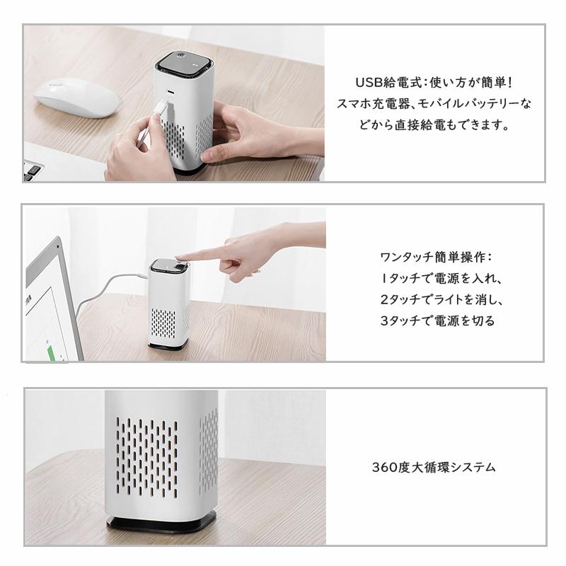 最安値 空気清浄機 花粉対策 小型 脱臭機 6畳 卓上 Usb タバコ ペット臭 脱臭 静音 部屋 トイレ オフィス 車内 Supplystudies Com
