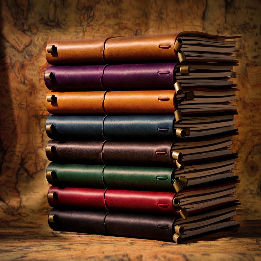 手帳 システム手帳 ノートブック 本革カバー付き レザー Mサイズ