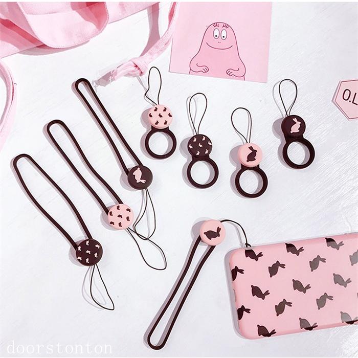 iPhone ウサギストラップ 落下防止 スマホ ストラップ リング