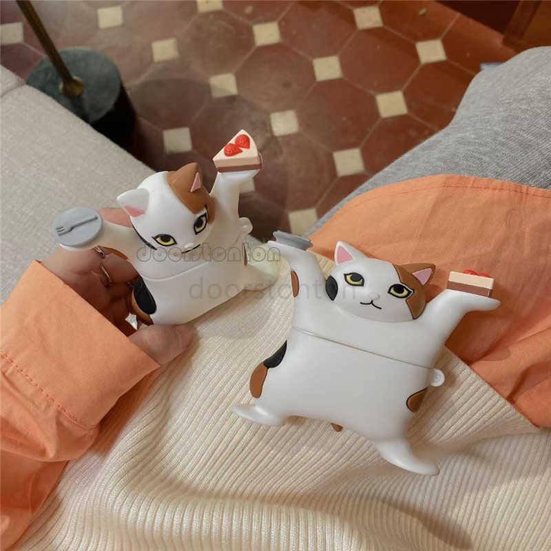 AirPods Pro2 ※白猫 音楽を聴く猫 Airpods Pro2ケース SAD SONG airpods3カバー
