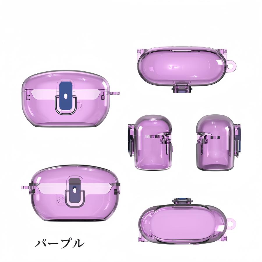 WF-1000XM5 ケース Sony  本格ロック機能　カラビナ付属  落下防止 WF-1000xm5 カバー PC イヤホンケース ソニーイヤホンケース シンプル クリア｜doorstonton｜13