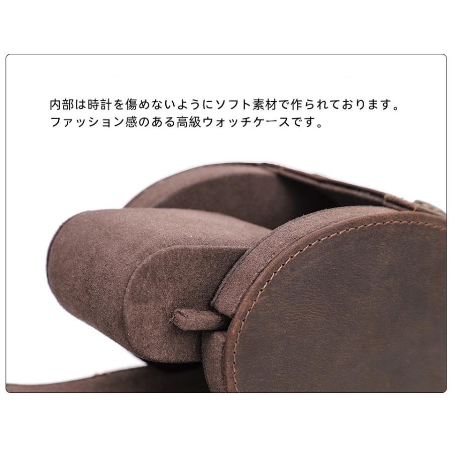 時計  腕時計 ケース　収納 腕時計 本革 収納ボックス 1本収納　保管　ボックス　ウォッチ　コレクションケース　おしゃれ　本革　人気　上質レザー　好評中の画像