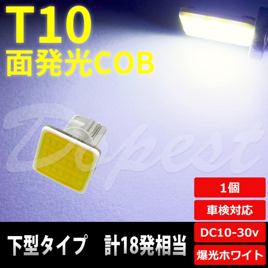 速くおよび自由な T10 LED 面発光 COB ルームランプ ホワイト 白 無極性 下型 aynaelda.com