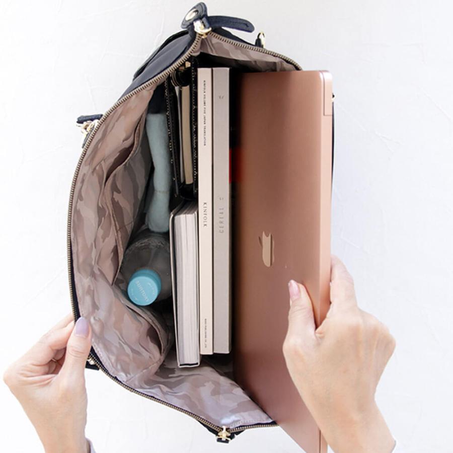 最終値下げ【新品】doracoluv10ポケットリュック（ベージュ・ブラウン） 2way リュック トートバッグ 軽量 Dia ディア/ 通勤 マザーズバッグ 撥