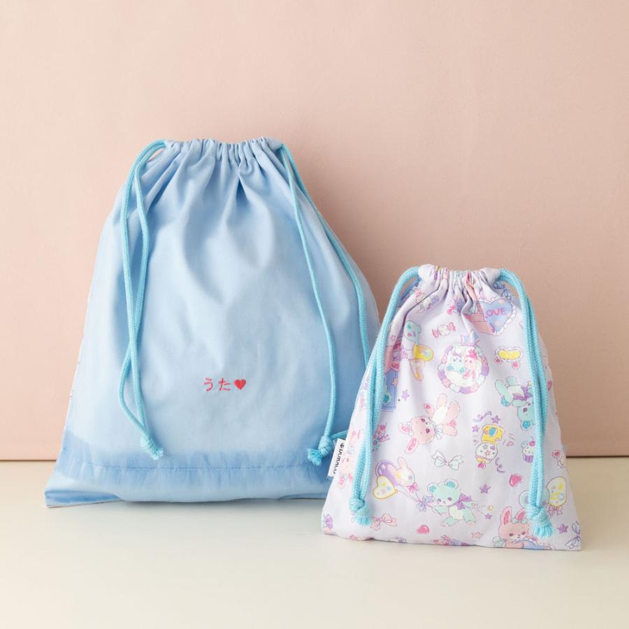 巾着袋 大サイズ 体操服袋 給食袋 \名入れ刺繍可能/Lサイズ 巾着袋 大サイズ 体操服袋 給食袋 \名入れ刺繍可能/Lサイズ