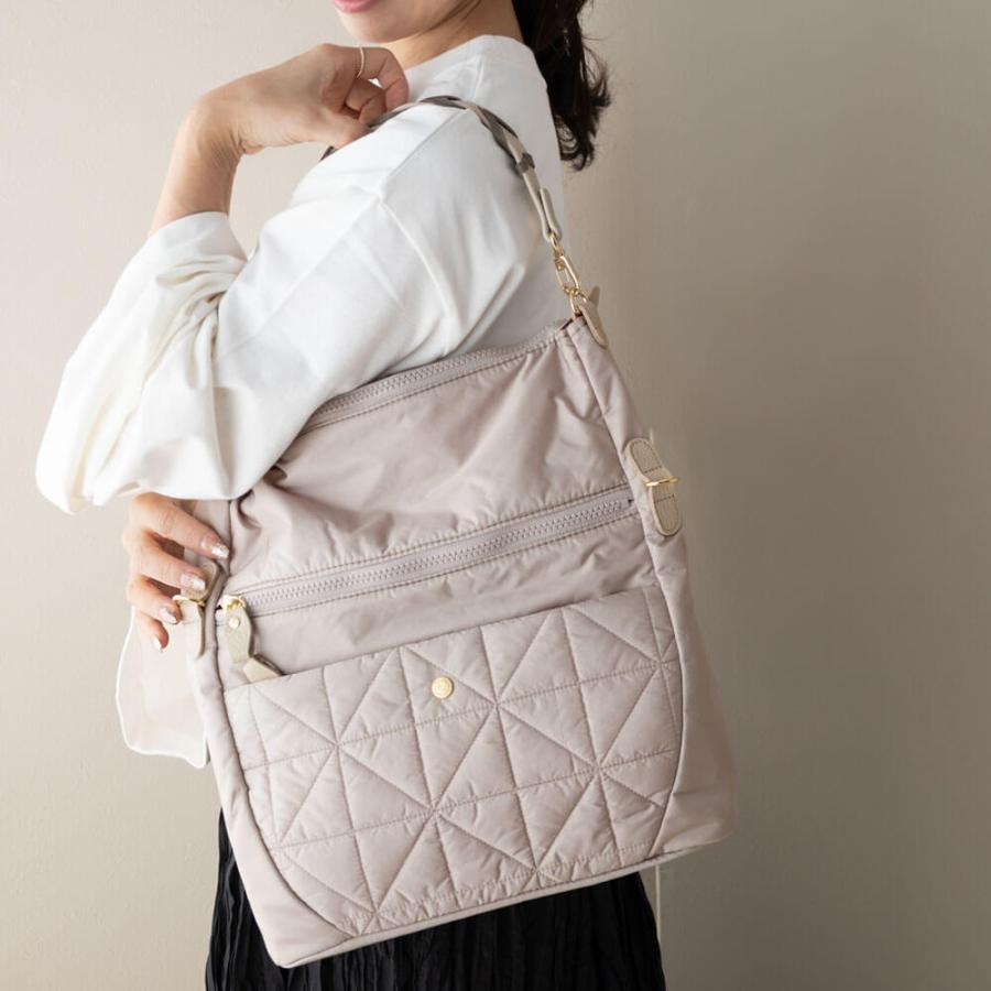 折りたためる高機能 5way ショルダーバッグ レザー編みハンドル 