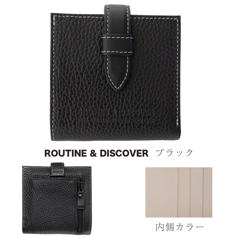 ミニ財布 二つ折り 薄型 Galette ガレット 本革 スリム ウォレット