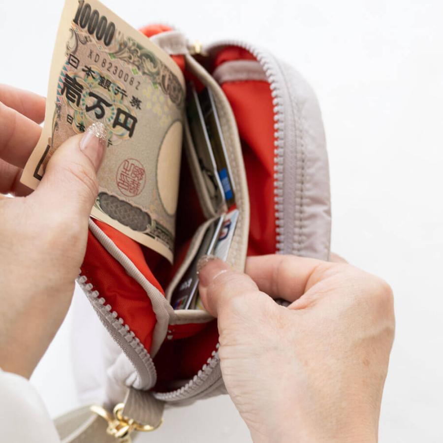 お財布機能付き ショルダーバッグ / mofmo モフモ 超軽量 DORACO doracoluv 神戸 ブランド 人気 日本製 人気 本革 ナイロン 斜めがけ |  | 04