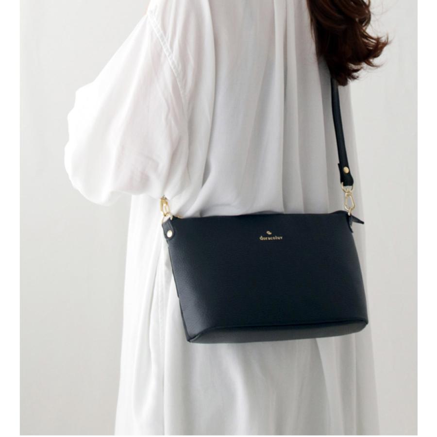 レザー ミニショルダー ポシェット pom ポム 軽量 ママ 日本製