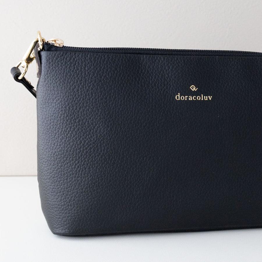 極美品✨ラシット ショルダーバッグ ネイビー 3層 ゴールド モノグラム レザー 極美品✨ラシット ショルダーバッグ ネイビー 3層 ゴールド モノグラム