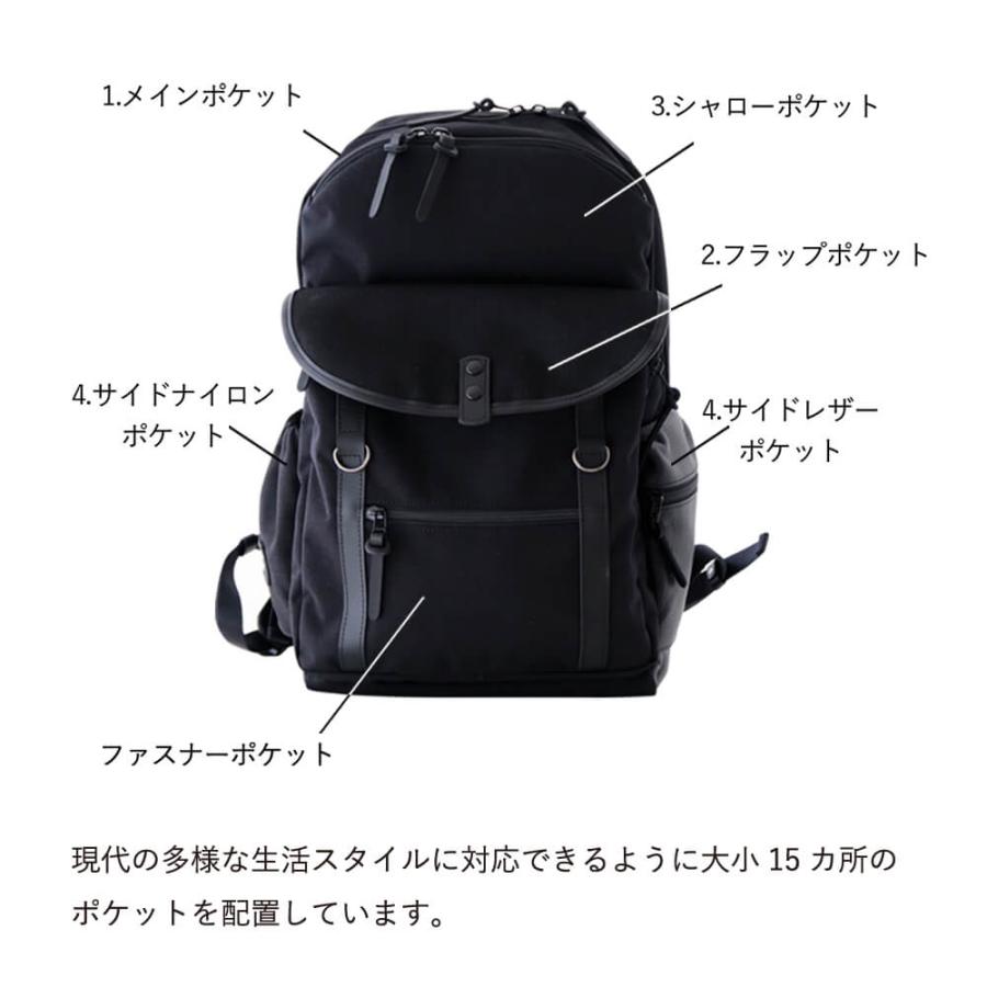デイパック リュック 軽量 Teller テラー /  通勤 休日 レザー 撥水 コーデュラ PC 日本製 メンズ レディース 本革 doracoluv ドラコラブ 神戸 ブランド 人気の画像
