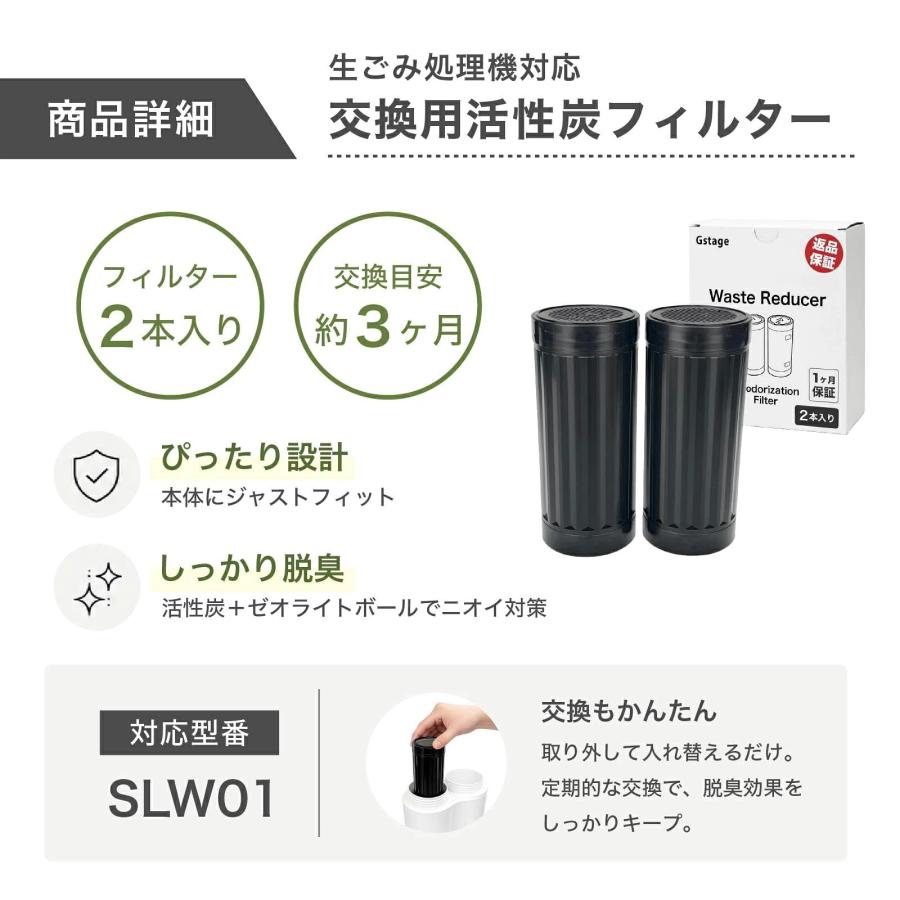 3セット】活性炭フィルター ルーフェン(loofen)の生ゴミ処理機に使える